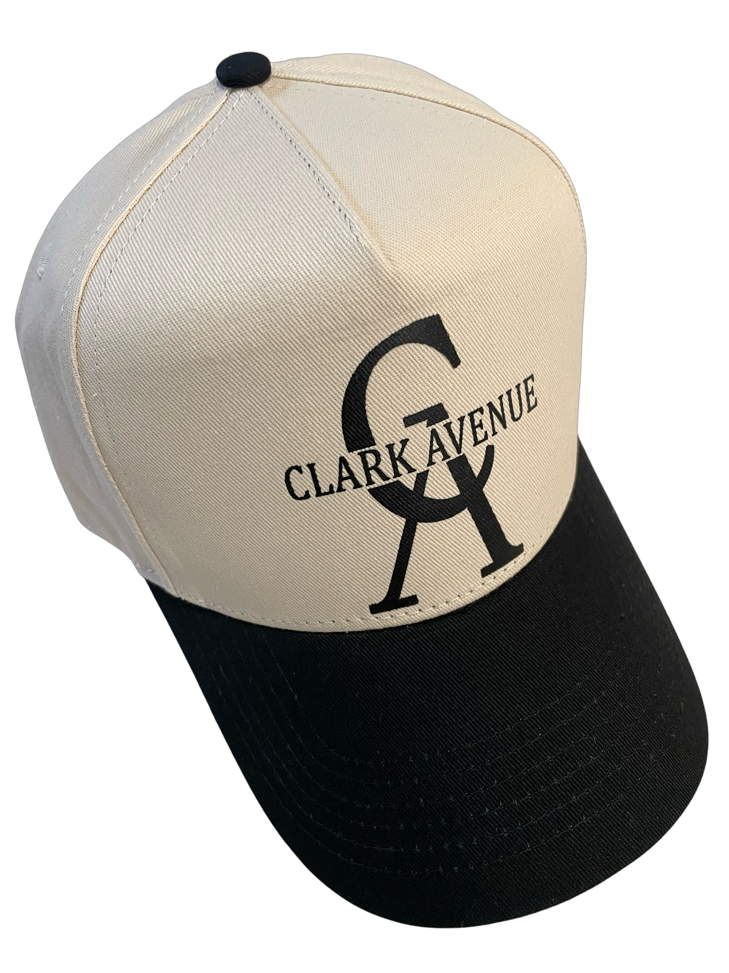 "OFF WHITE" CLARK AVENUE Double "SNAP BACK" (CREAM/BLACK)