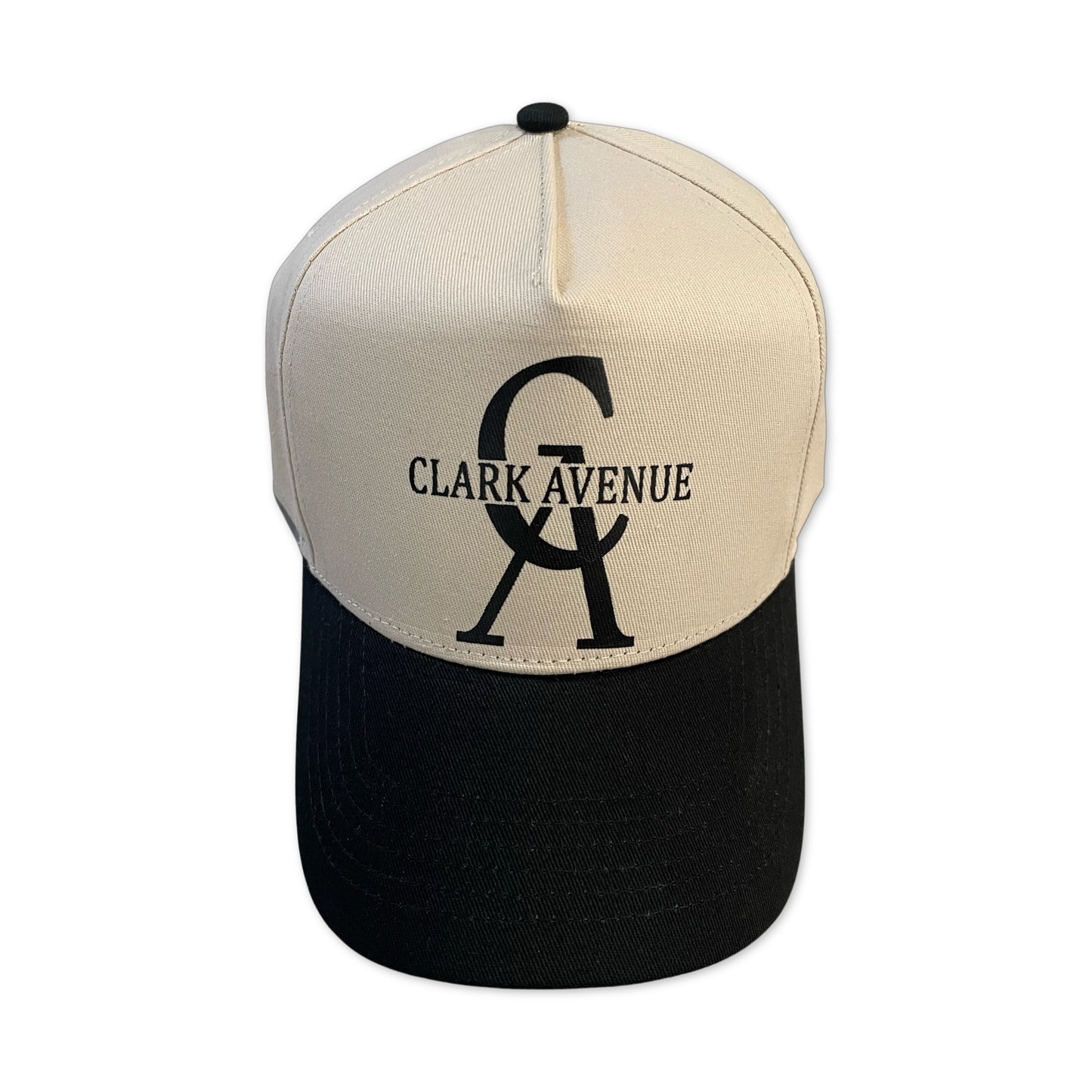 "OFF WHITE" CLARK AVENUE Double "SNAP BACK" (CREAM/BLACK)