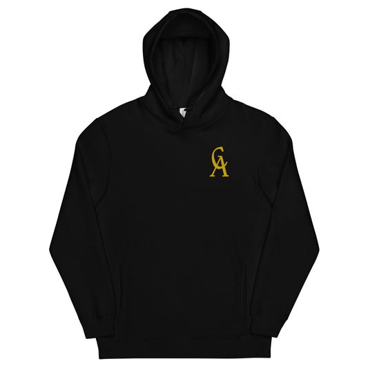 “COZY” Unisex EMBROIDERED logo "HOODIE" (GOLD/BLACK)