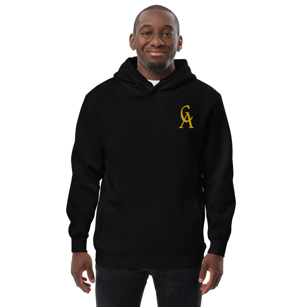 “COZY” Unisex EMBROIDERED logo "HOODIE" (GOLD/BLACK)